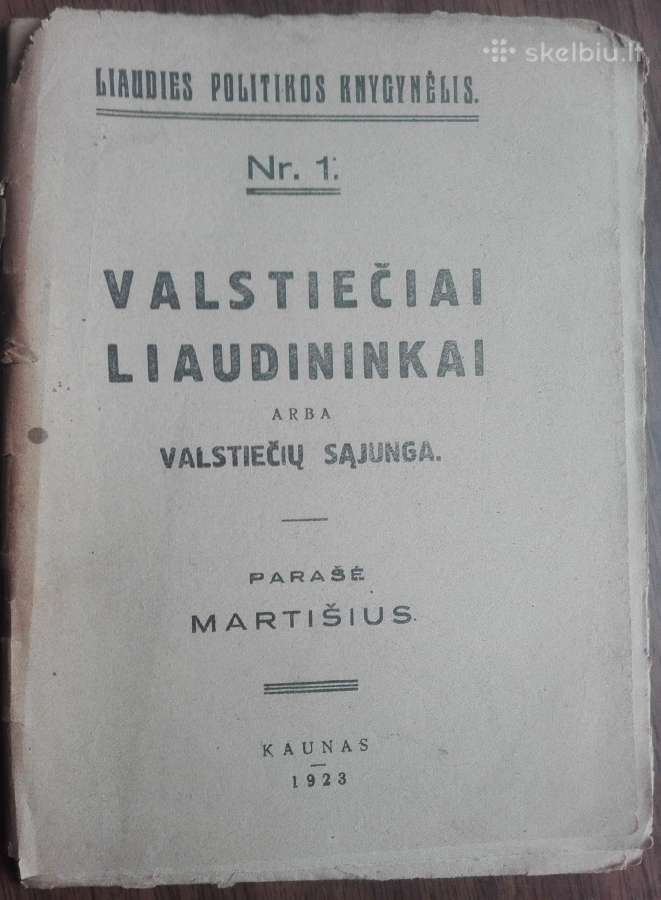 1878. Valstiečiai Liaudininkai Arba Valstiečių Sąj