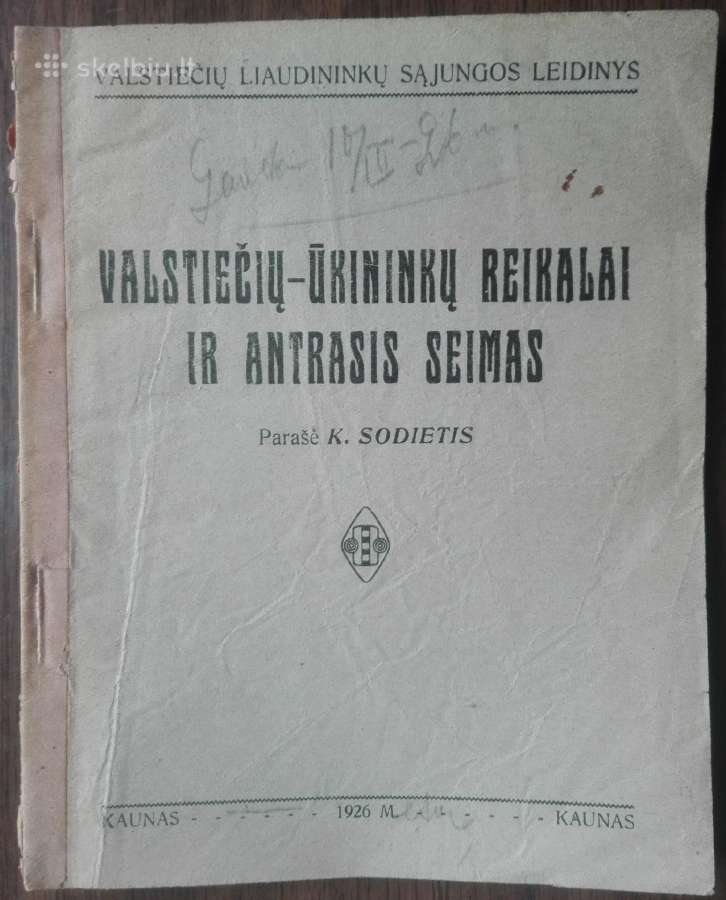 1879. Valstiečių-liaudininkų Reikalai Ir Antrasis