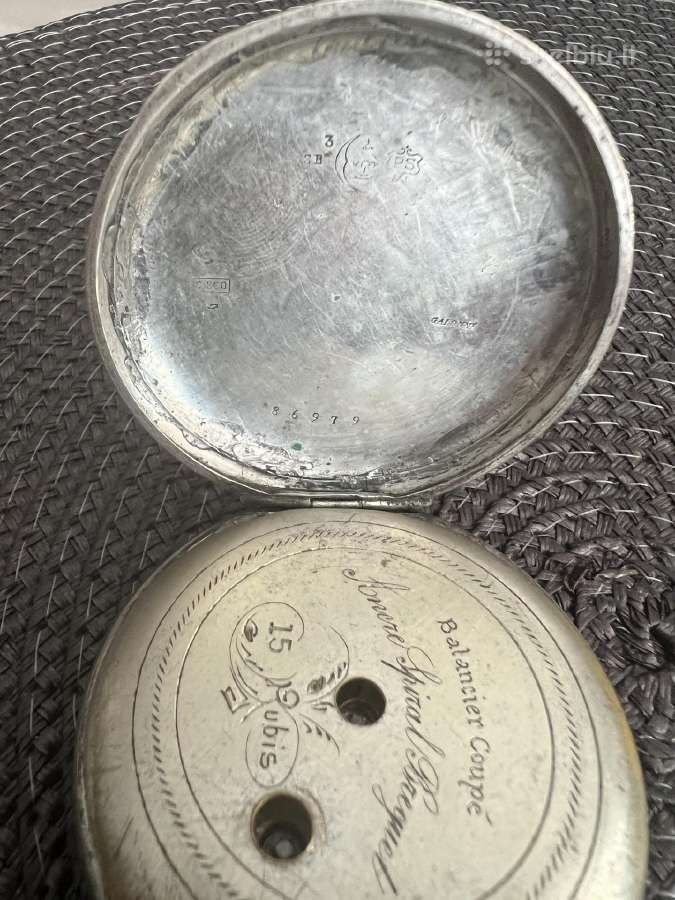 Sidabrinis kišeninis laikrodis Breguet - nuotraukos Nr. 7