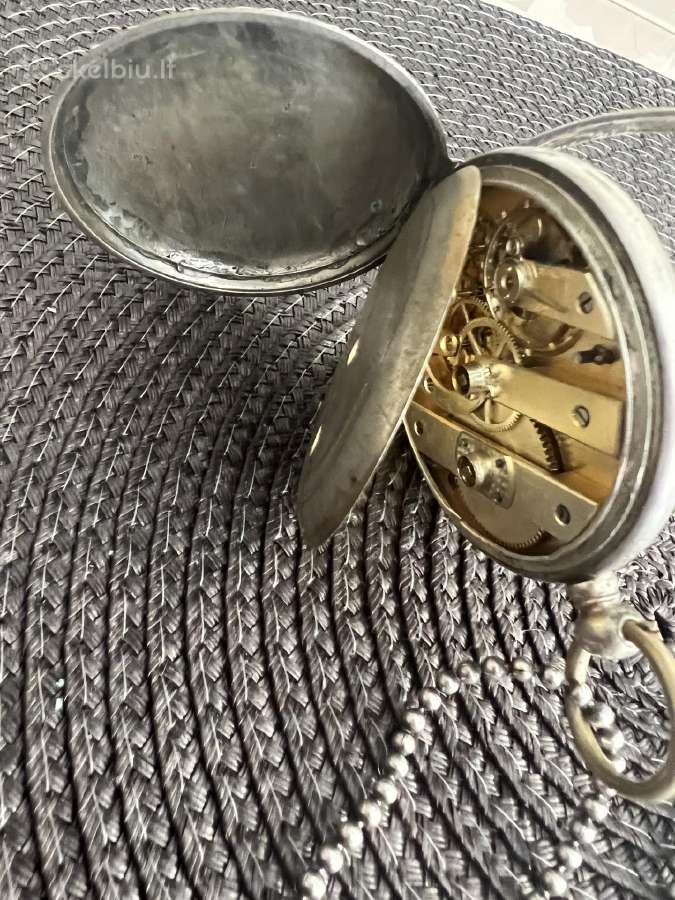 Sidabrinis kišeninis laikrodis Breguet - nuotraukos Nr. 9