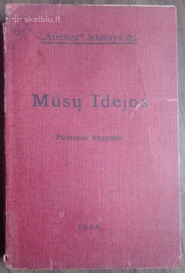 1882. Mūsų Idėjos unikali antikvarinė-kolekcinė