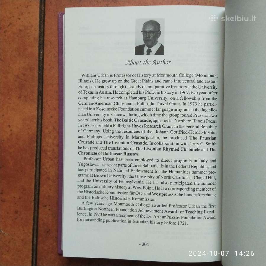 William Urban "The Samogitian crusade" 1989 metai. - nuotraukos Nr. 18