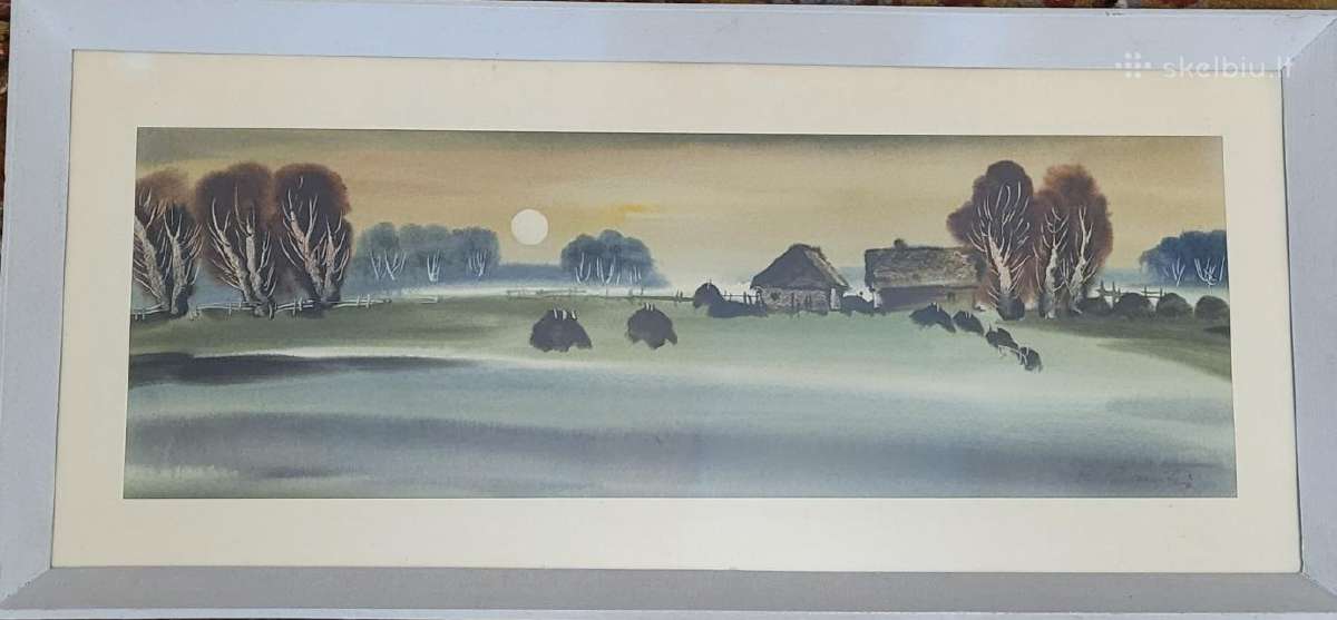 P. Poručio akvarelė "Rytas"