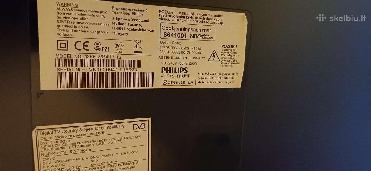 Philips televizoriaus pultas 42pfl8654h12 - nuotraukos Nr. 2