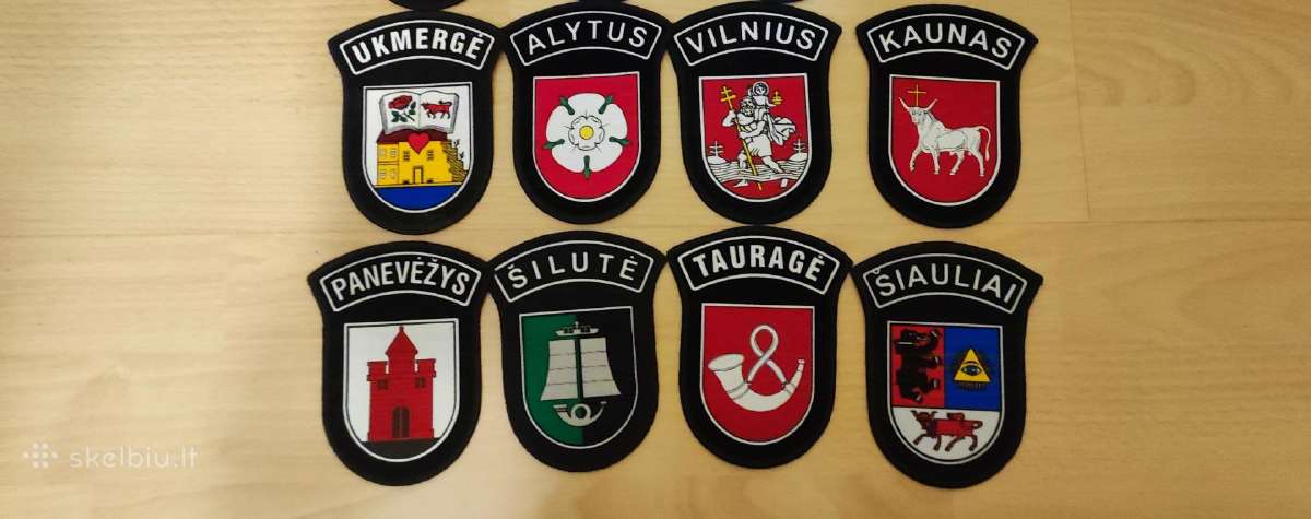 Policijos, ugniagesių, kariuomenės antsiuvai - nuotraukos Nr. 7