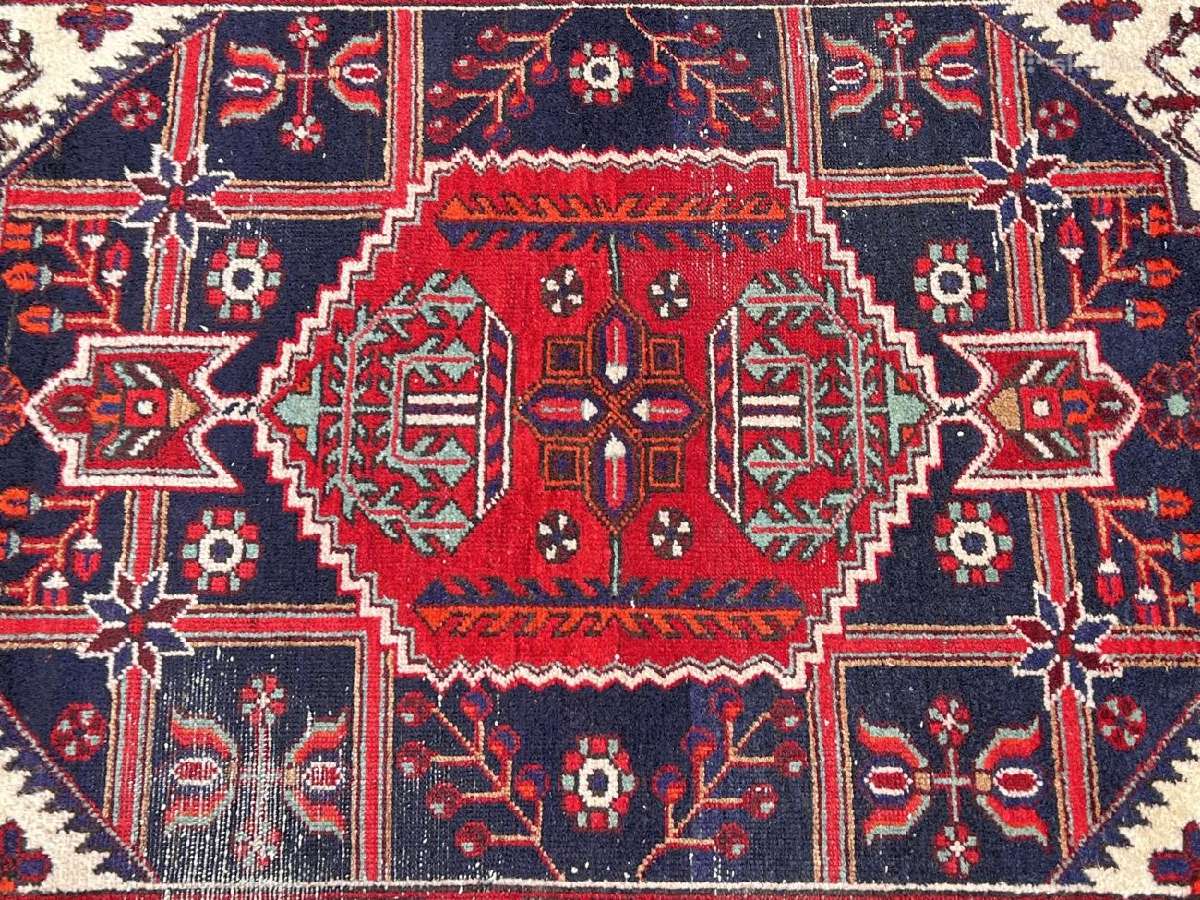 Rankų darbo vilnonis kilimas 106x150 cm - nuotraukos Nr. 6