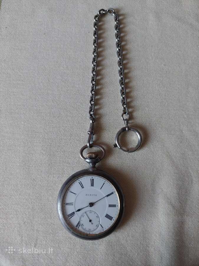 Metalinis Kišeninis Mechaninis Laikrodis Zenith.