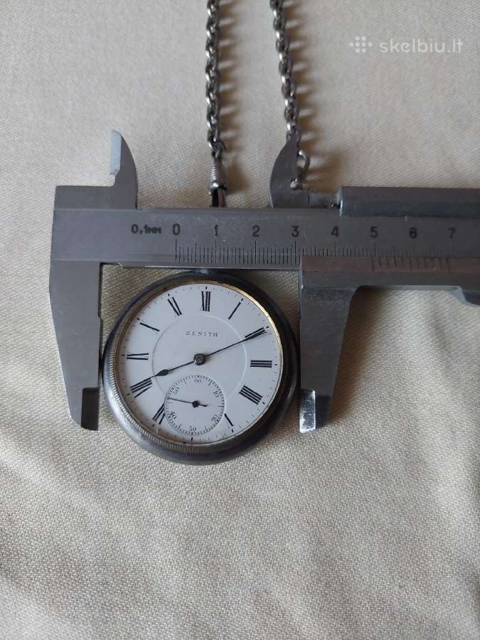 Metalinis Kišeninis Mechaninis Laikrodis Zenith. - nuotraukos Nr. 3