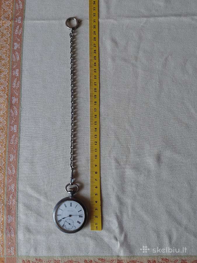 Metalinis Kišeninis Mechaninis Laikrodis Zenith. - nuotraukos Nr. 7