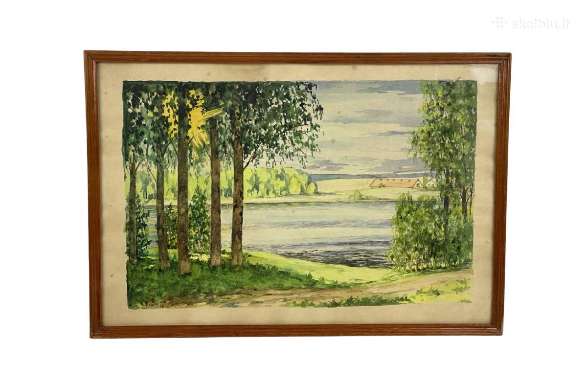 Popierius akvarelė Latvija kaina 25 eurai