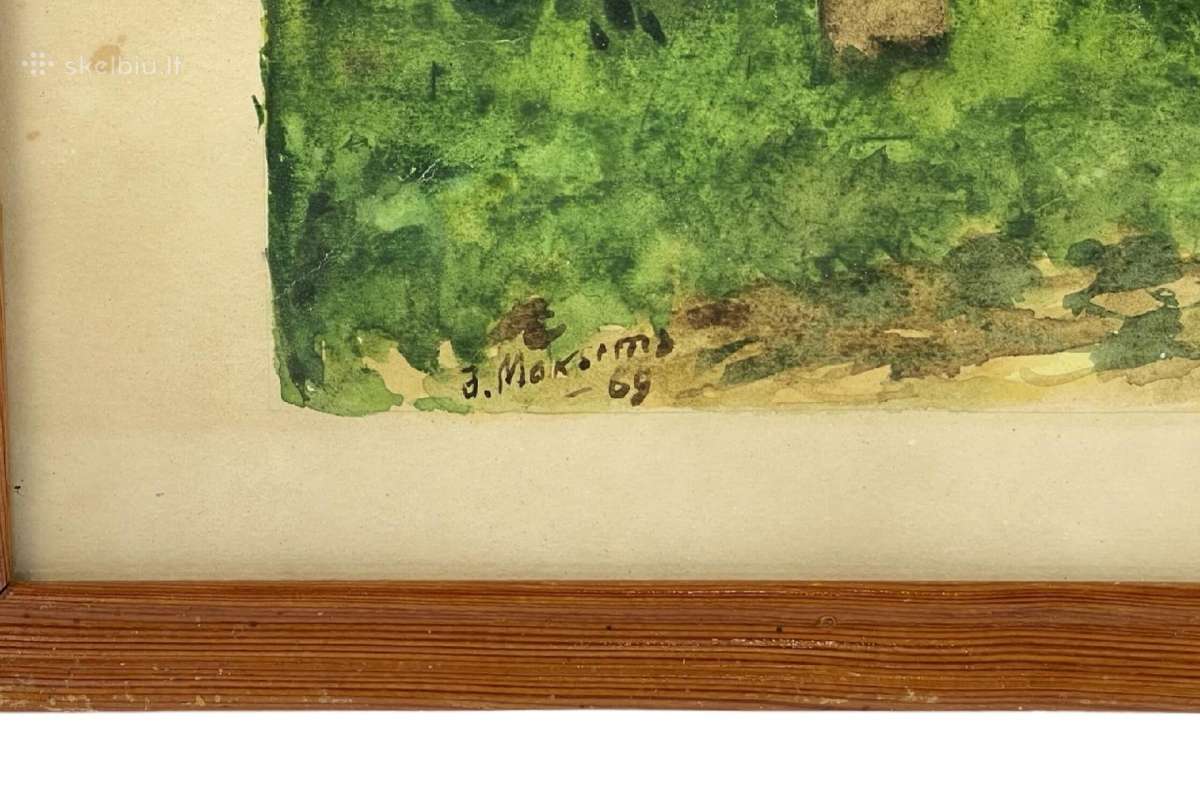Popierius akvarelė Latvija kaina 25 eurai - nuotraukos Nr. 3