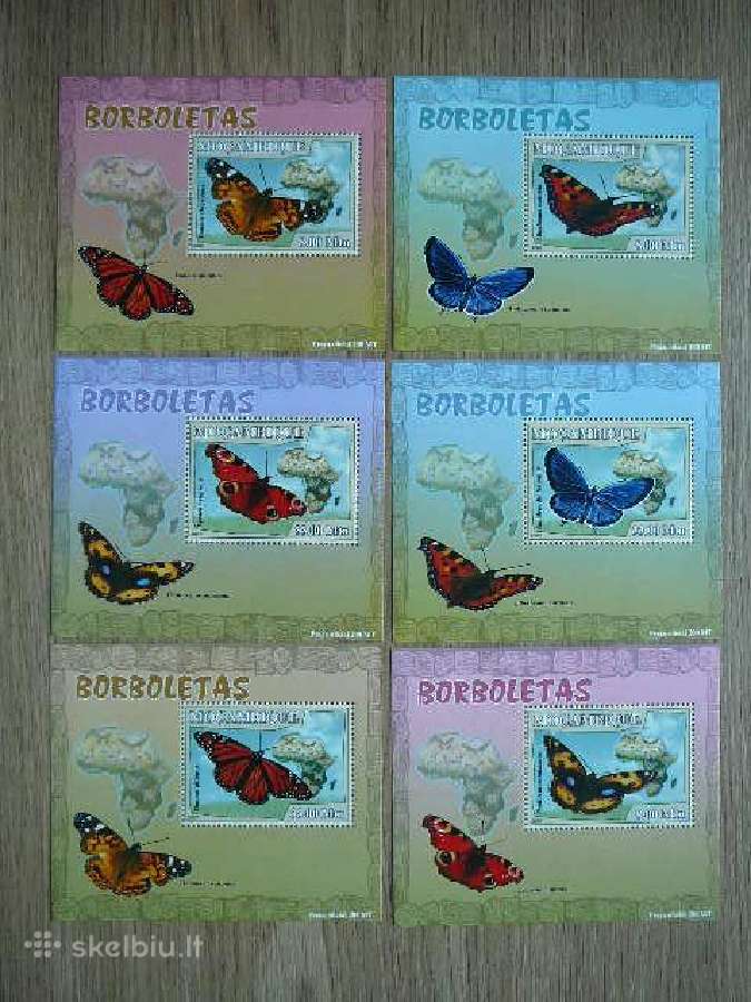 Drugeliai Mozambikas 2007 svarus mb560