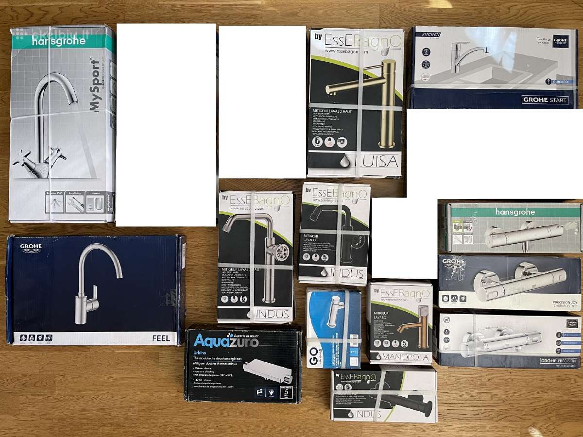 Hansgrohe, Grohe, Essebagno, Livarno, Van Marcke
