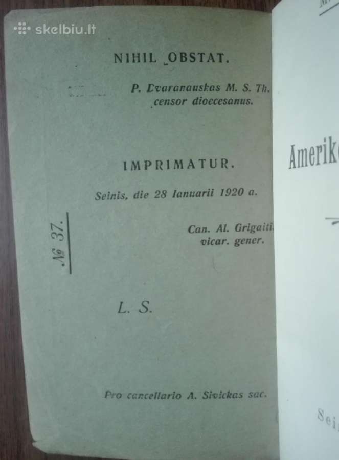 1892. Amerikos Mokykla M.gustaitis Seinai 1919 m. - nuotraukos Nr. 2