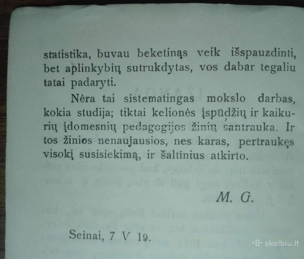 1892. Amerikos Mokykla M.gustaitis Seinai 1919 m. - nuotraukos Nr. 5