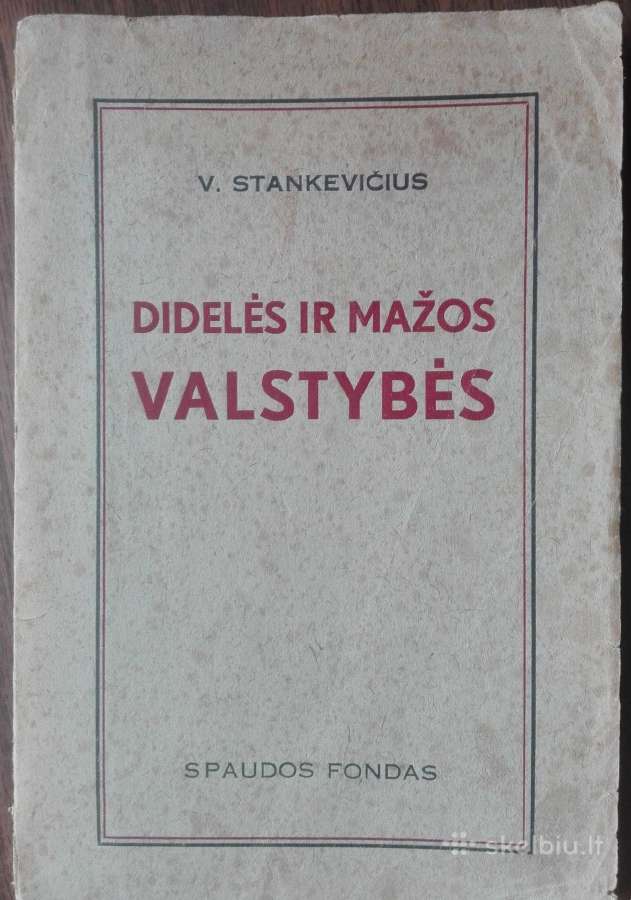 1894. Didelės Ir Mažos Valstybės V. Stankevičius
