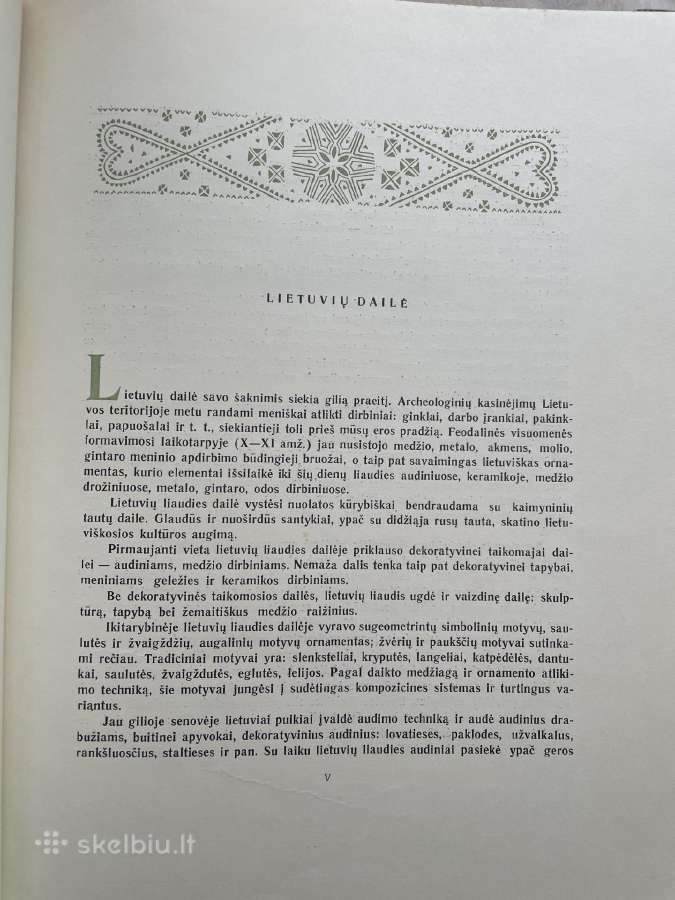 1954 metų leidimo knyga Lietuvių Dailė - nuotraukos Nr. 3