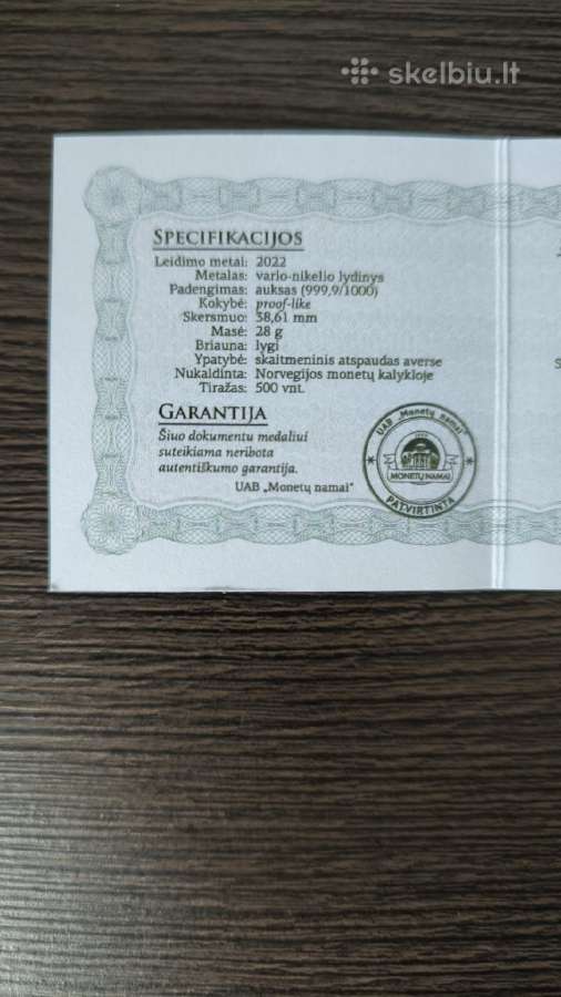Paauksuotas medalis - nuotraukos Nr. 3