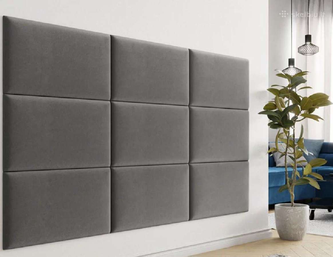 Parduodamos minkštos sienos plokštės, pilkos 40x70