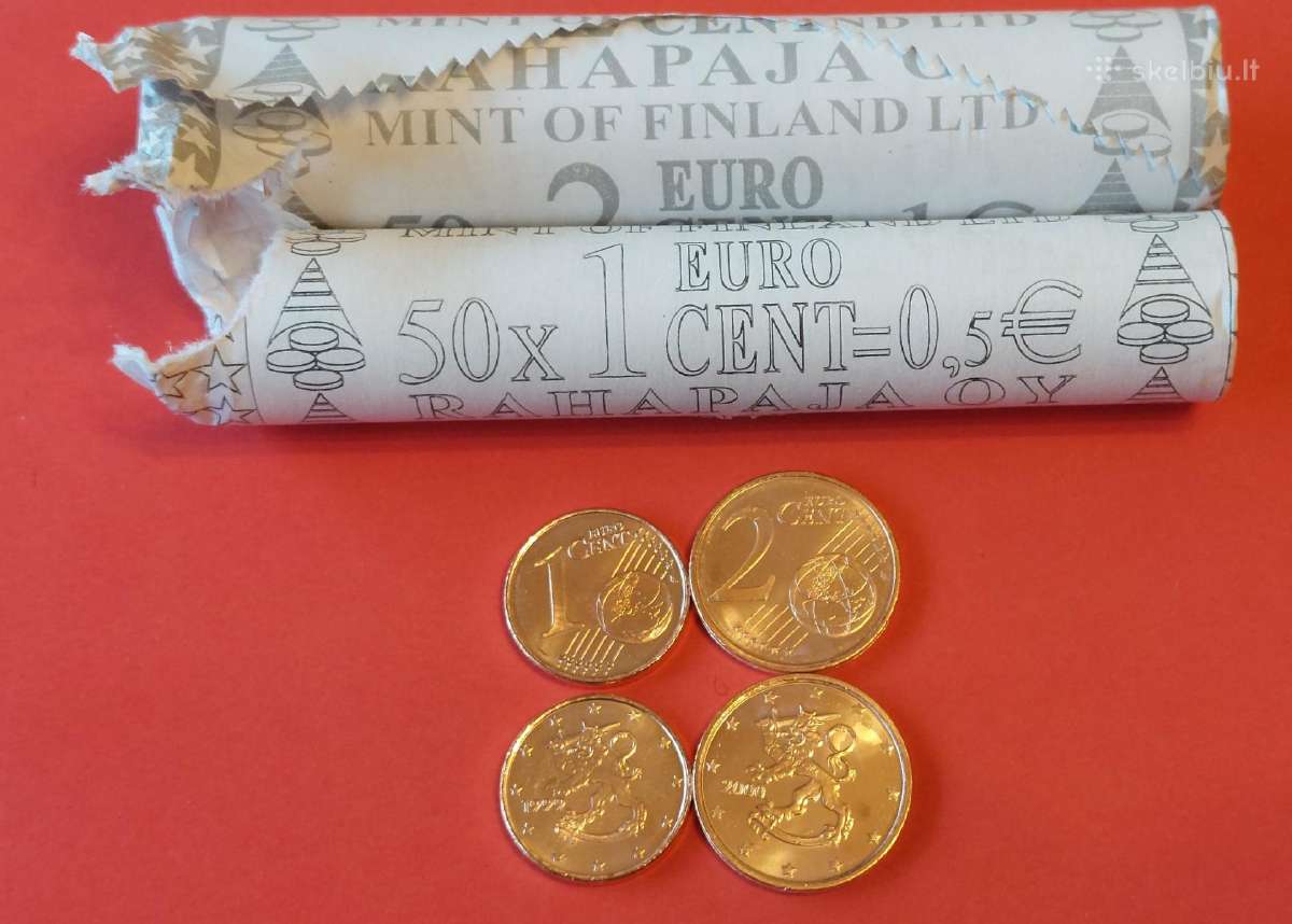 Suomija 1centas ir 2centai Unc