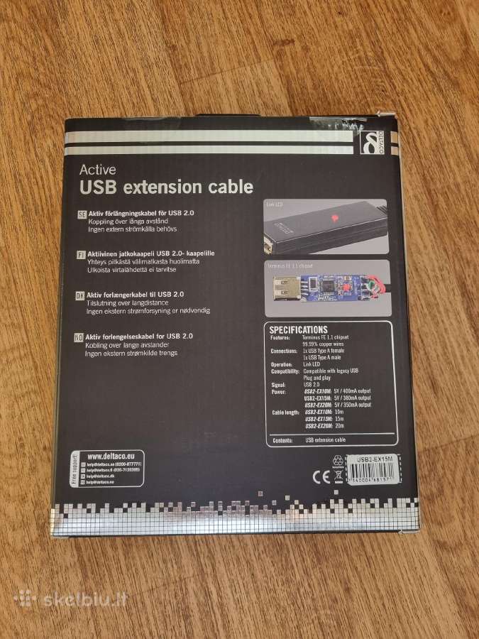 Deltaco 15 m active Usb extension cable - nuotraukos Nr. 2