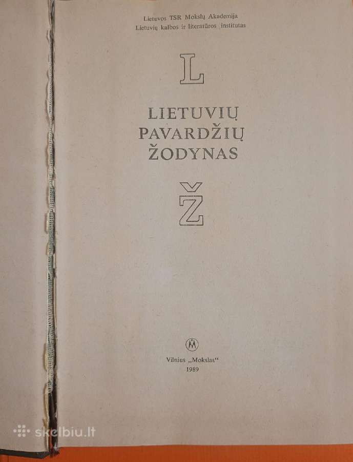 Lietuvių pavardžių žodynas. II tomas L - Ž. - nuotraukos Nr. 2