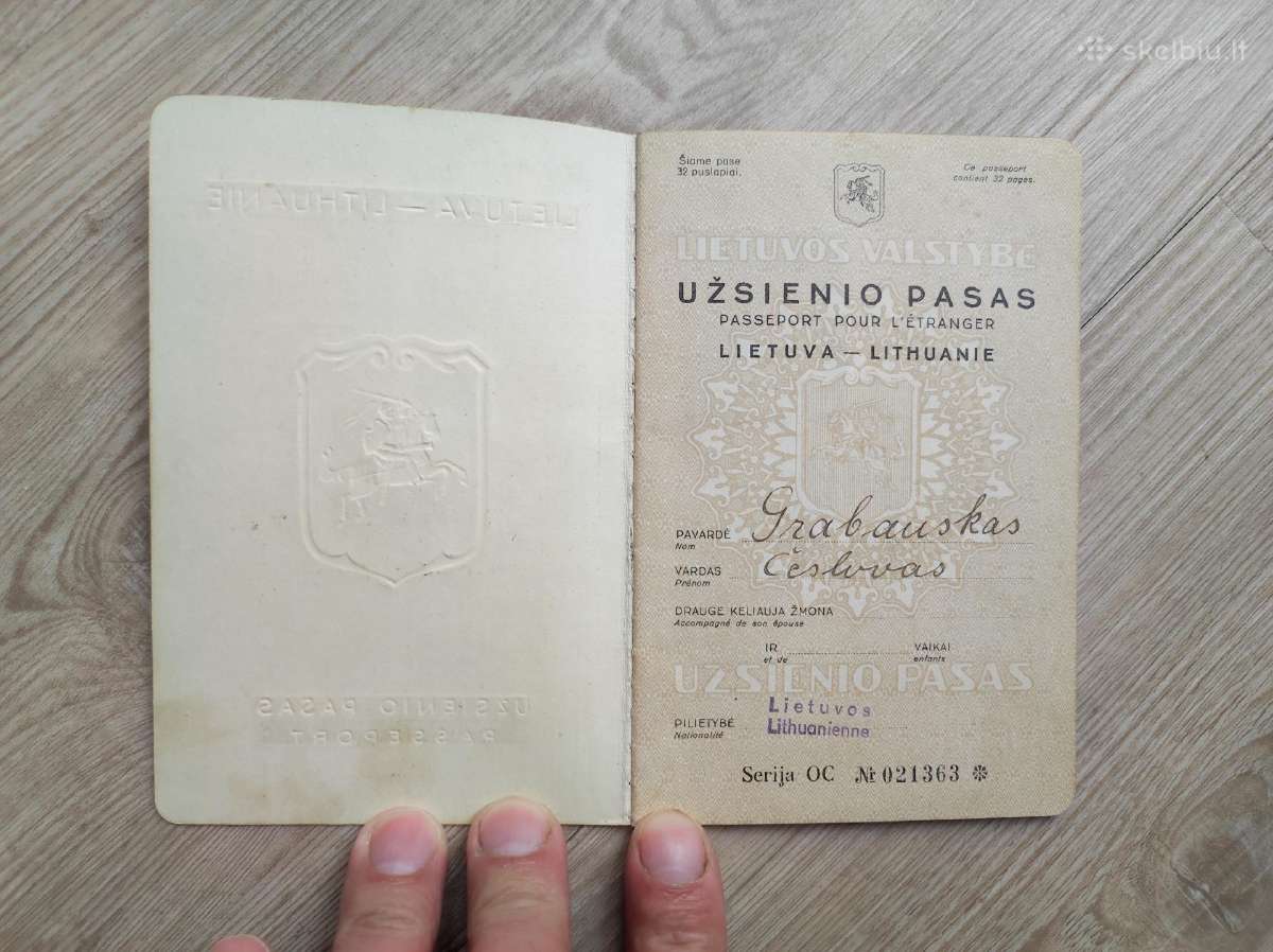 Tarpukario Lietuviskas užsienio pasas (retas) - nuotraukos Nr. 2