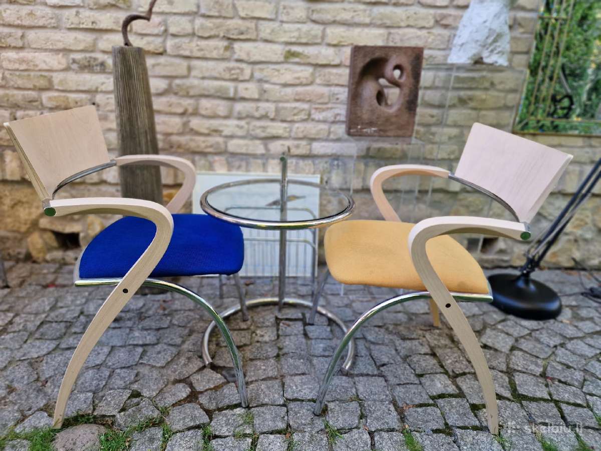 Vintažinių Mid Century autorinių kėdžių pora - nuotraukos Nr. 3