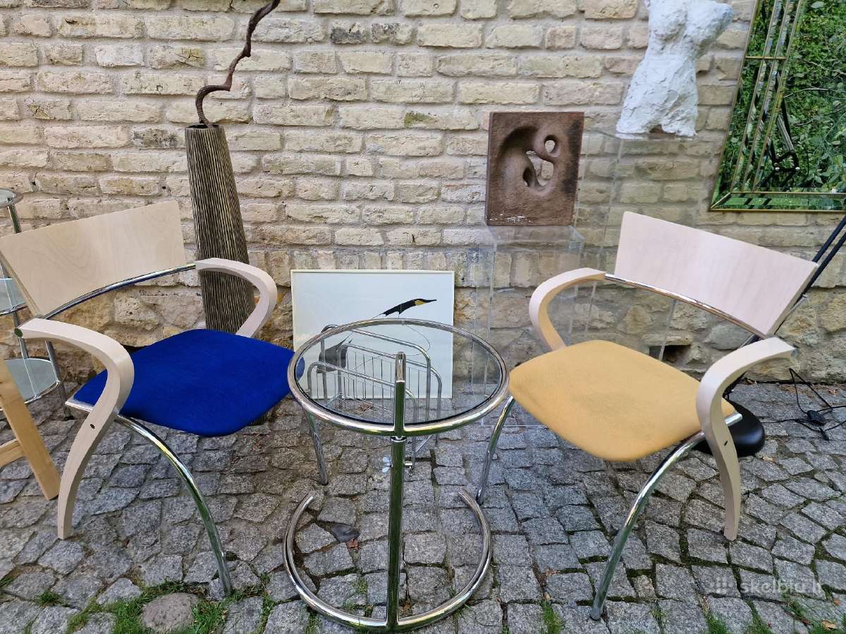 Vintažinių Mid Century autorinių kėdžių pora - nuotraukos Nr. 5