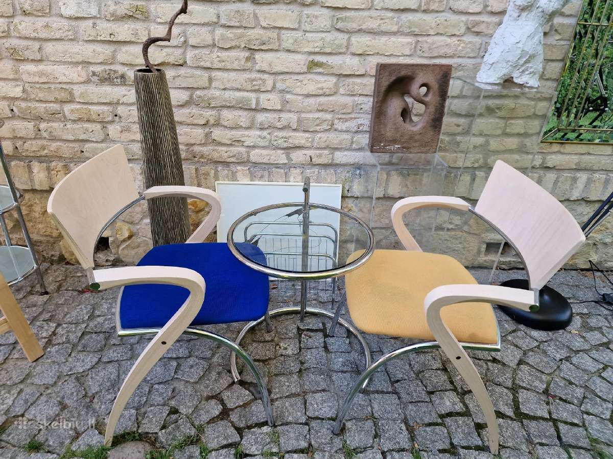 Vintažinių Mid Century autorinių kėdžių pora - nuotraukos Nr. 6