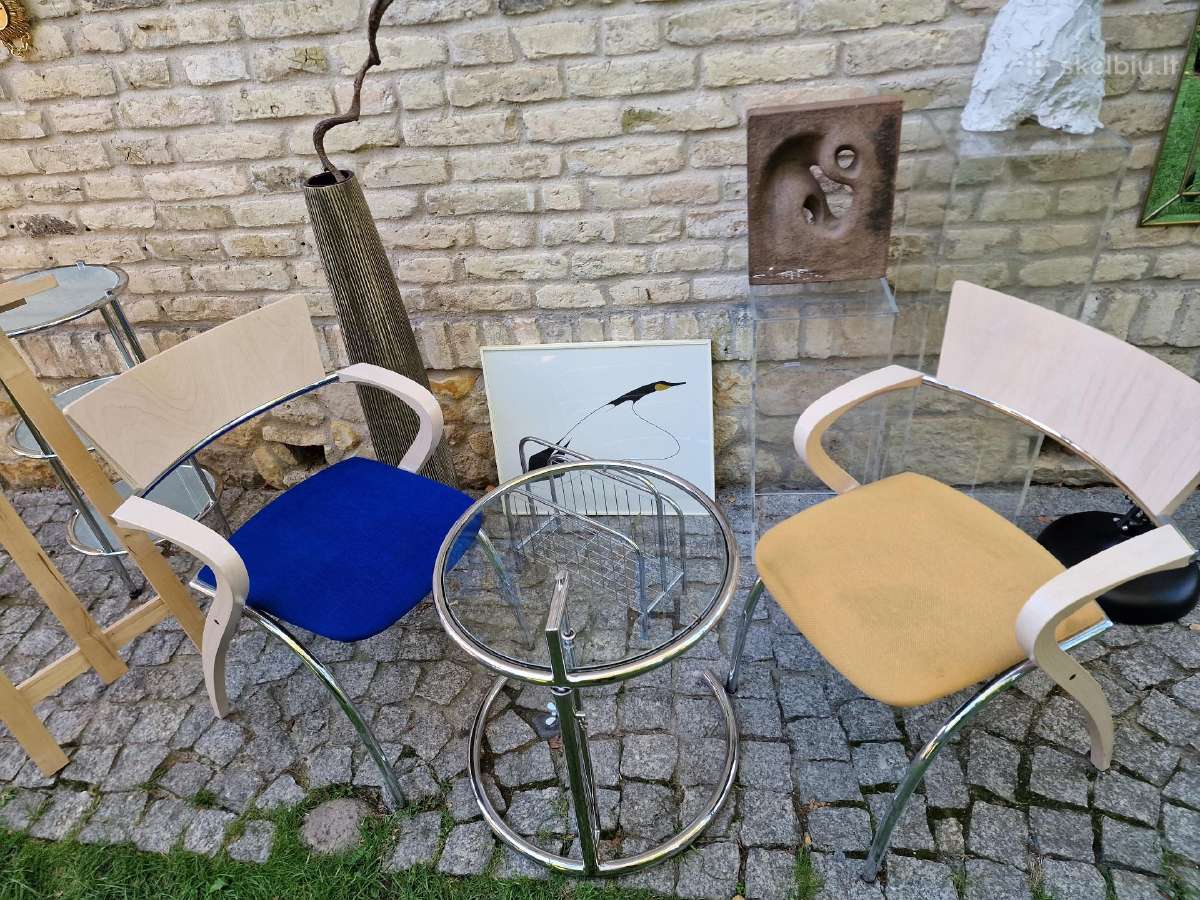 Vintažinių Mid Century autorinių kėdžių pora - nuotraukos Nr. 7