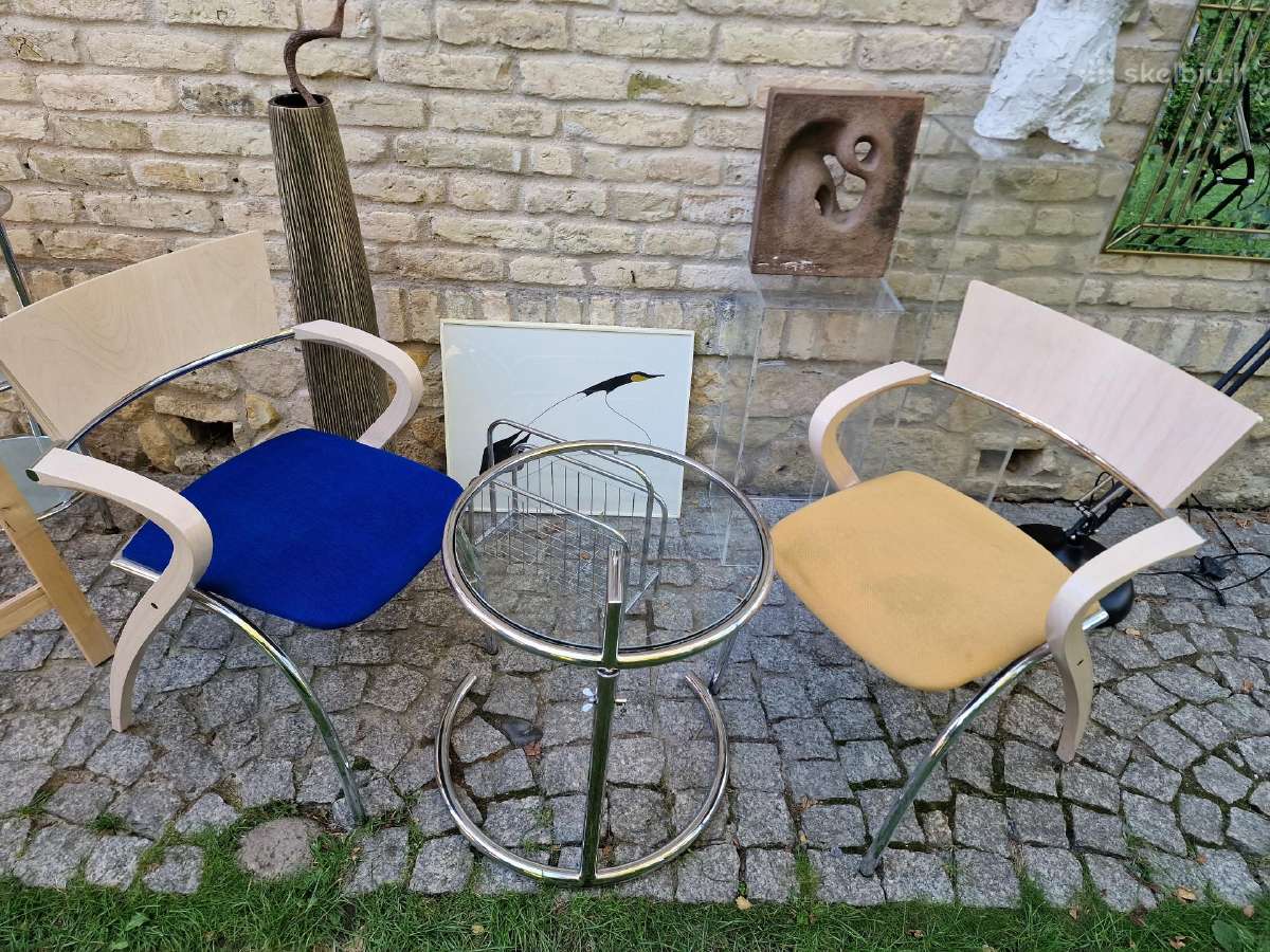 Vintažinių Mid Century autorinių kėdžių pora - nuotraukos Nr. 8