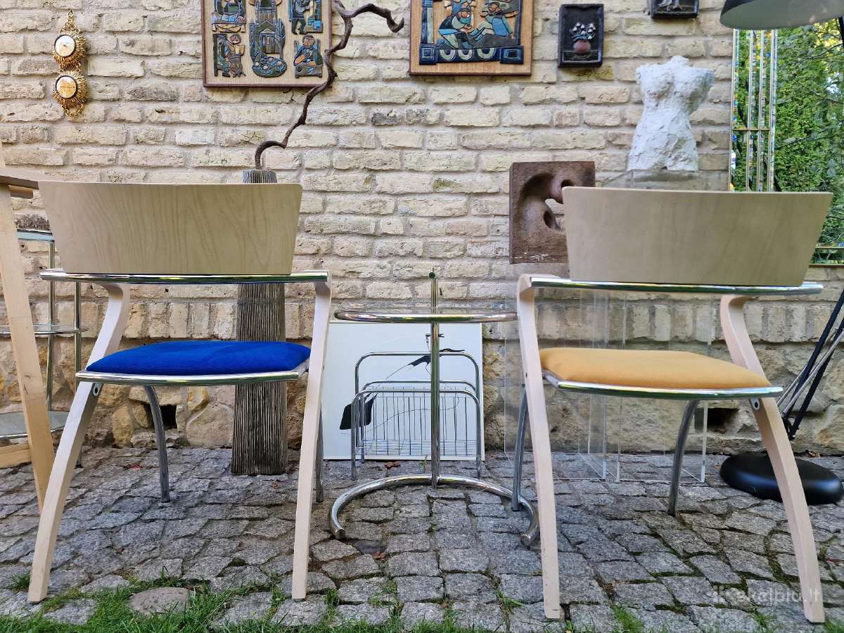 Vintažinių Mid Century autorinių kėdžių pora - nuotraukos Nr. 10