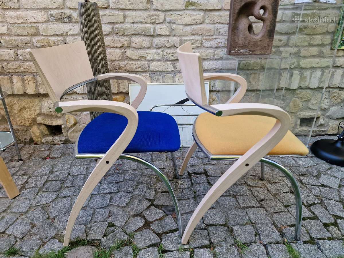 Vintažinių Mid Century autorinių kėdžių pora - nuotraukos Nr. 19