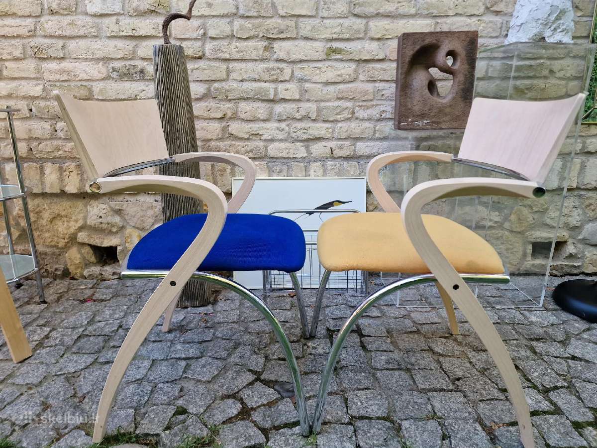 Vintažinių Mid Century autorinių kėdžių pora - nuotraukos Nr. 21