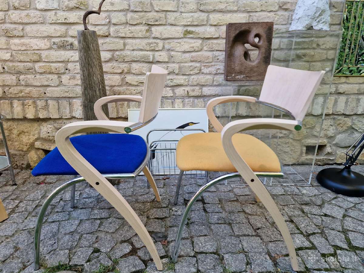 Vintažinių Mid Century autorinių kėdžių pora - nuotraukos Nr. 28