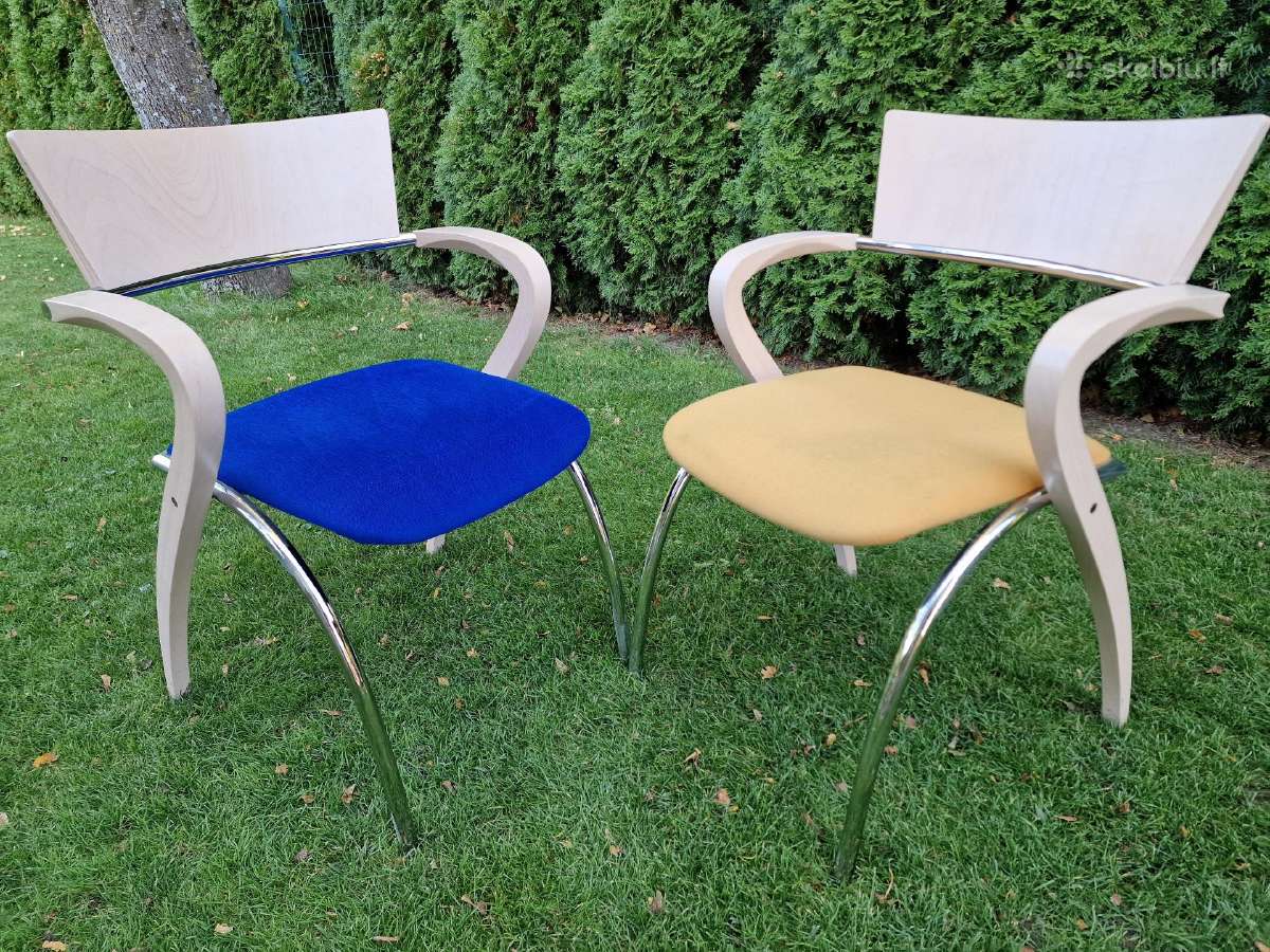 Vintažinių Mid Century autorinių kėdžių pora - nuotraukos Nr. 15
