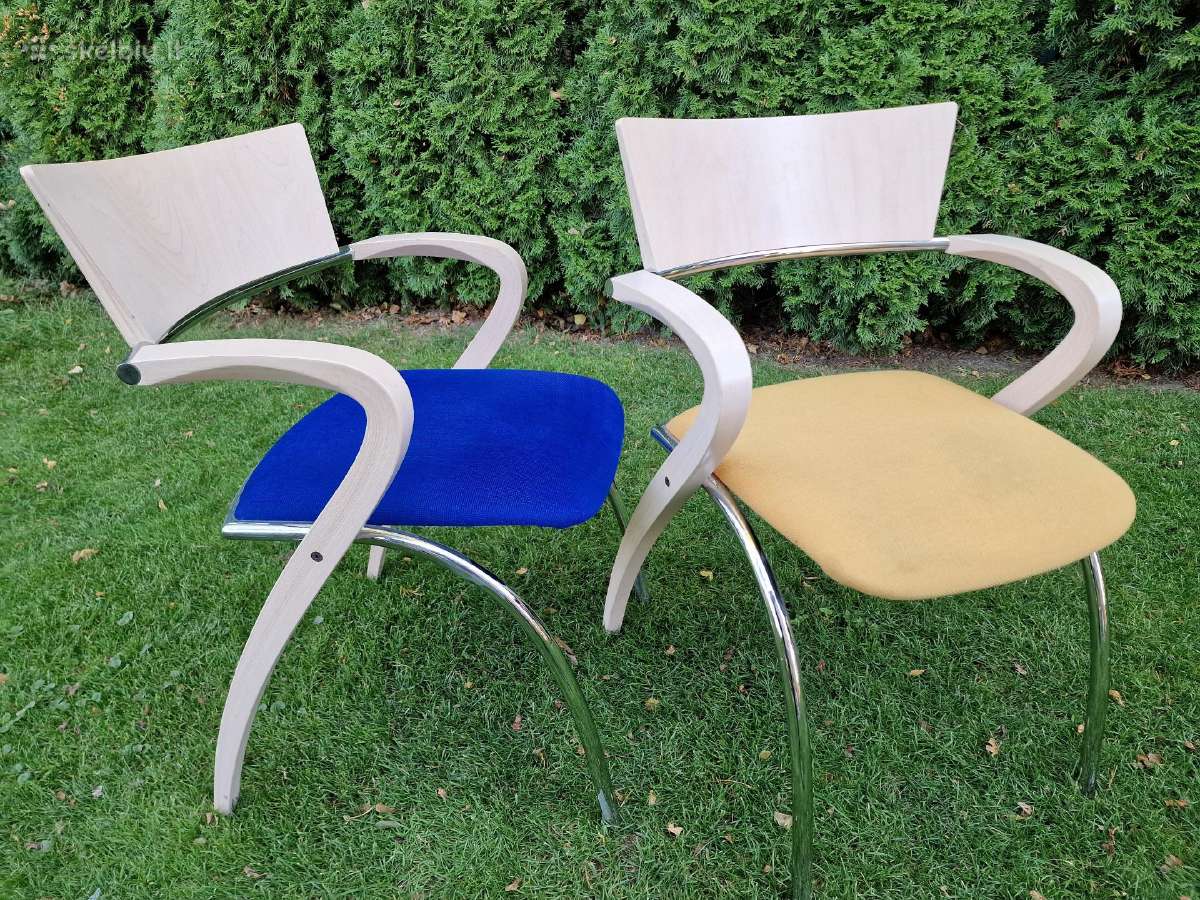 Vintažinių Mid Century autorinių kėdžių pora - nuotraukos Nr. 25