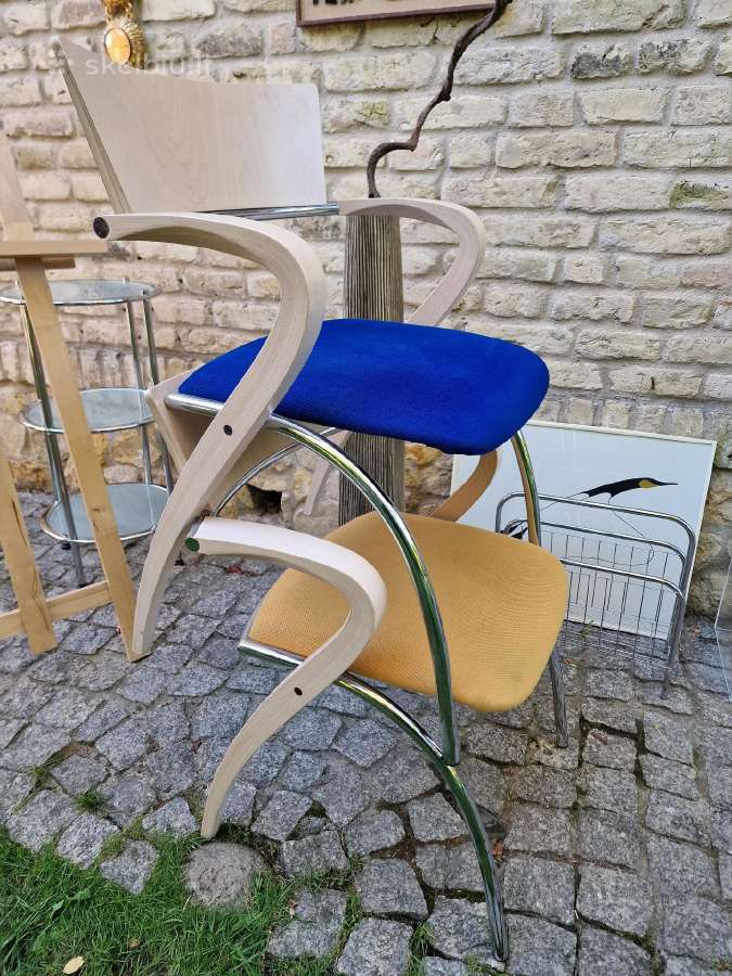 Vintažinių Mid Century autorinių kėdžių pora - nuotraukos Nr. 34