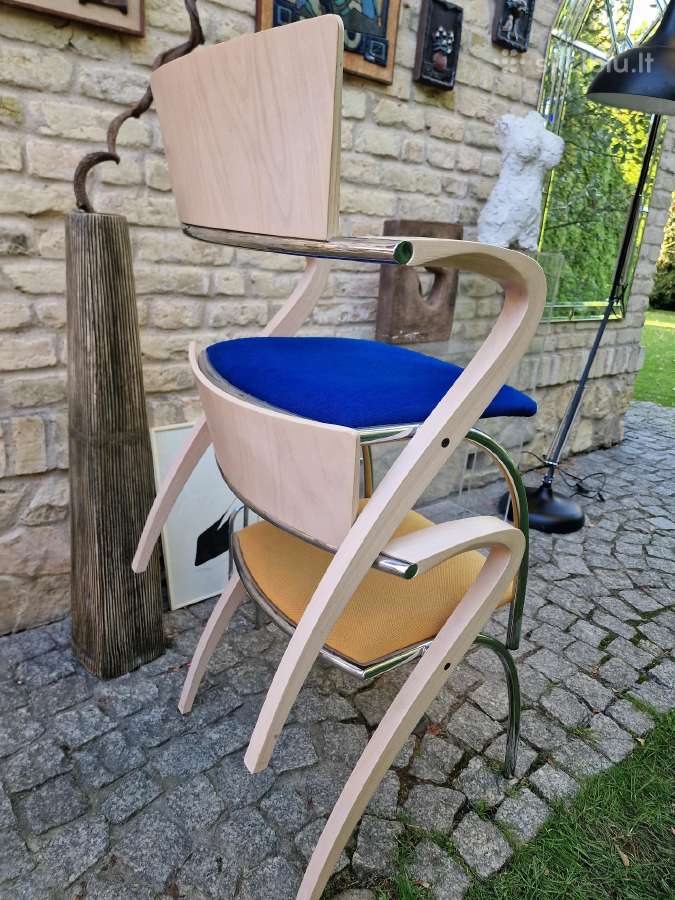 Vintažinių Mid Century autorinių kėdžių pora - nuotraukos Nr. 36