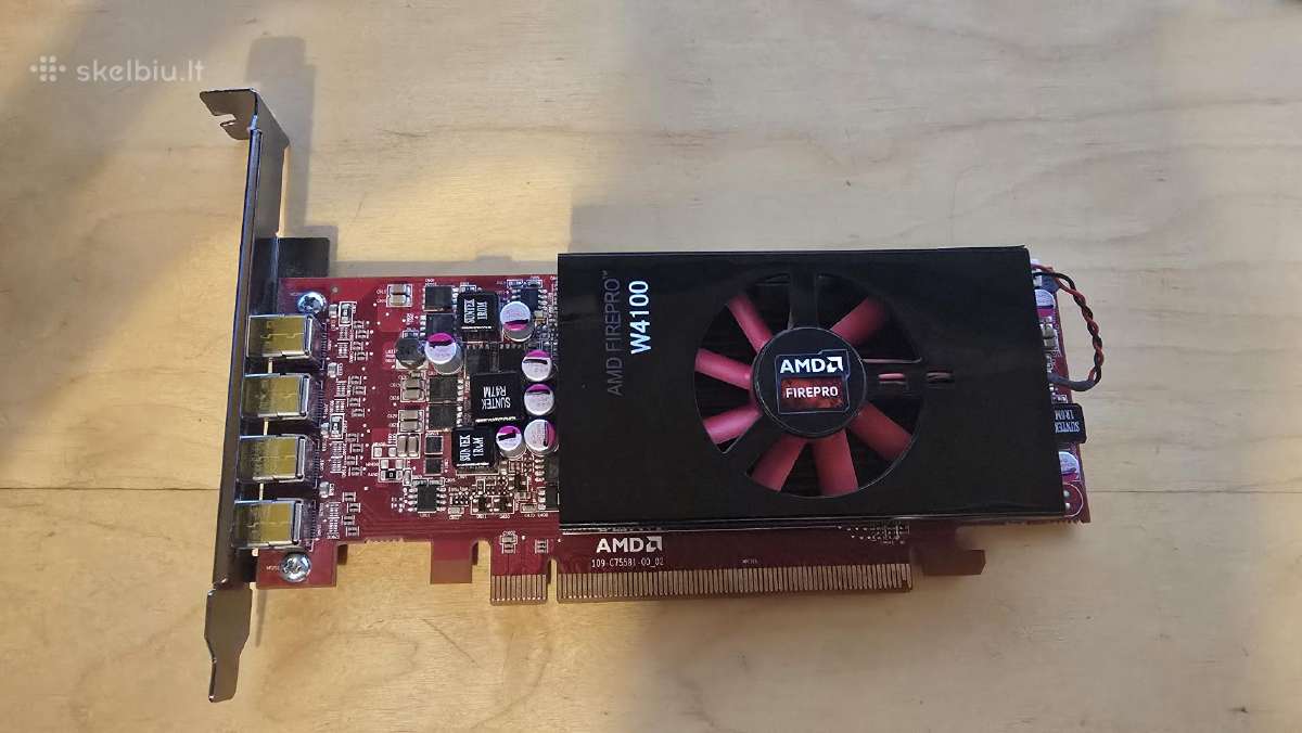 Amd Firepro W4100 2gb Gddr5 4x Minidp Pcie x16 50w