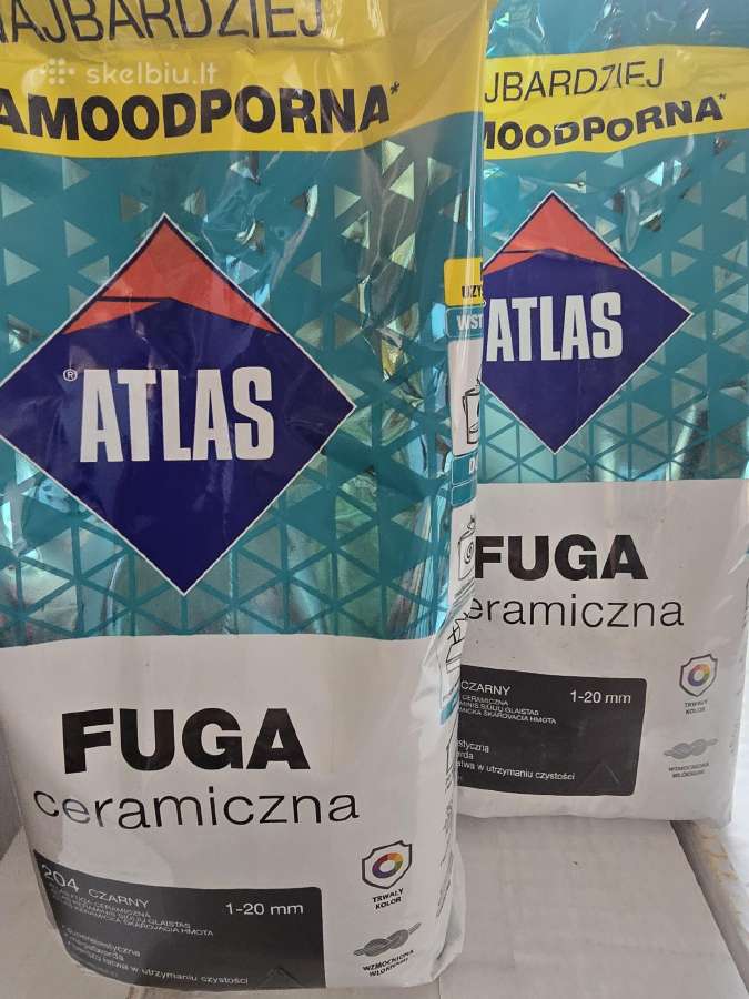 Klinkeriui Atlas Fuga juodos spalvos po 2 kg.