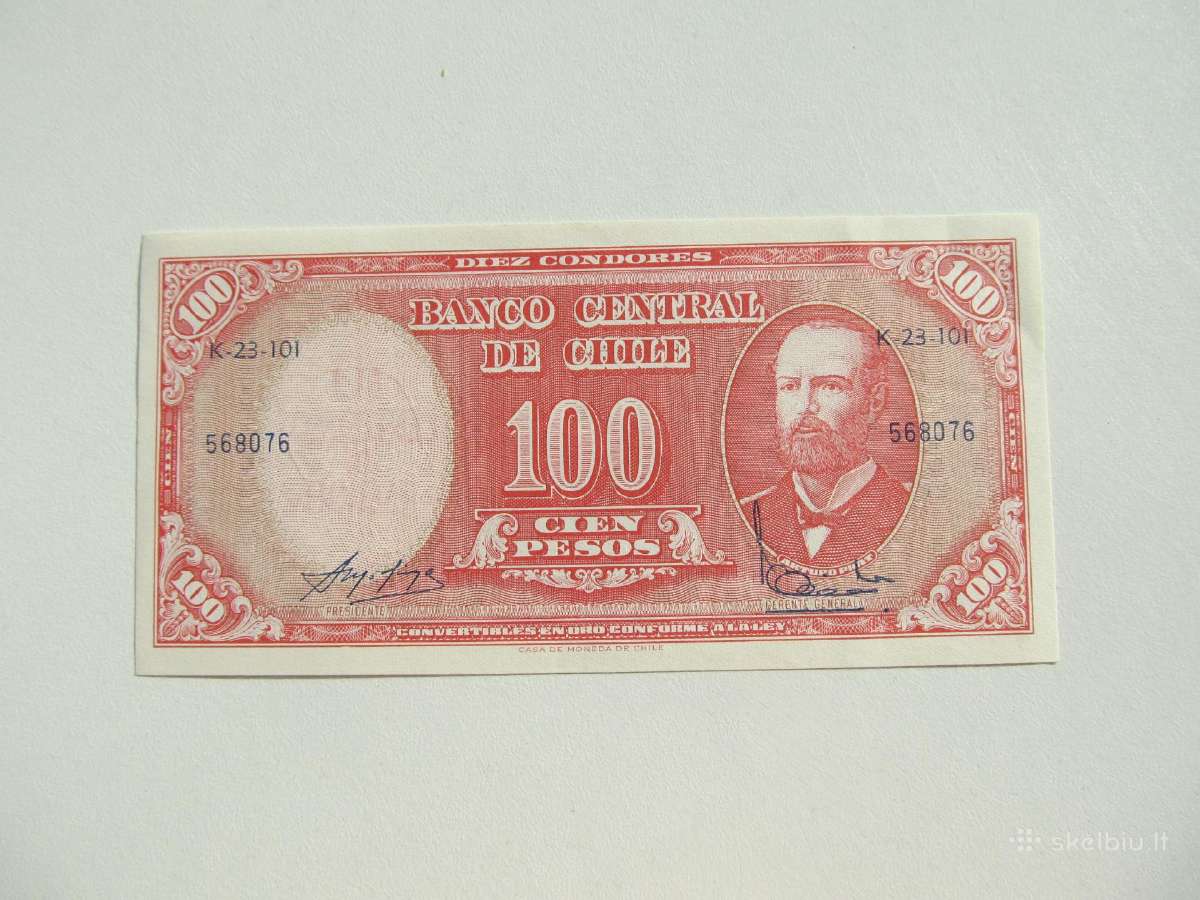 100 pesu , Čilė , 1960 unc