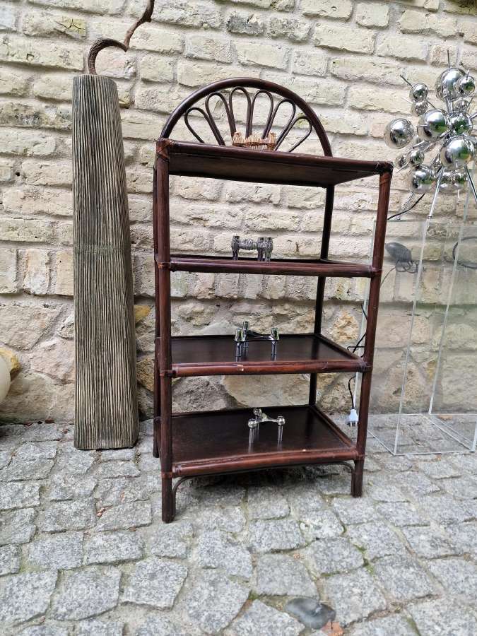 Vintažinė mid century ratango etažerė - nuotraukos Nr. 5