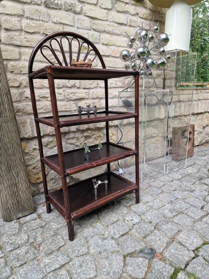 Vintažinė mid century ratango etažerė - nuotraukos Nr. 6