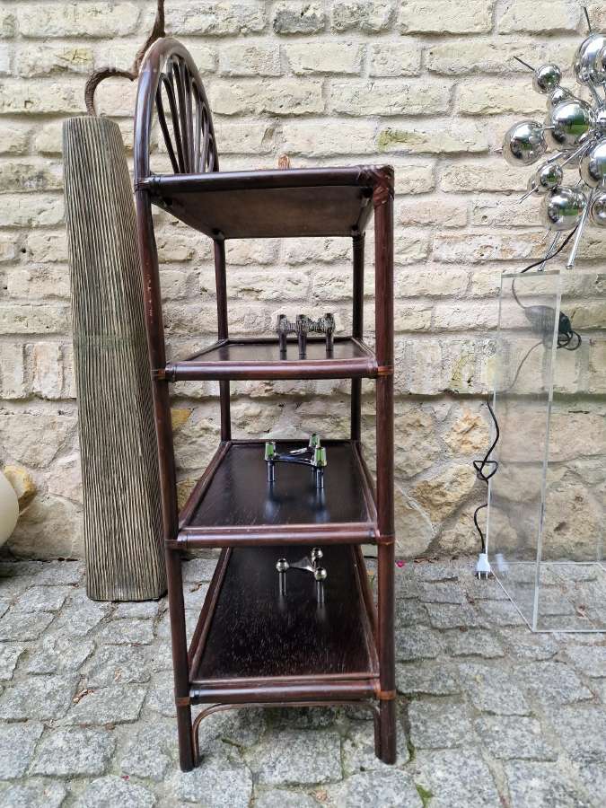 Vintažinė mid century ratango etažerė - nuotraukos Nr. 7