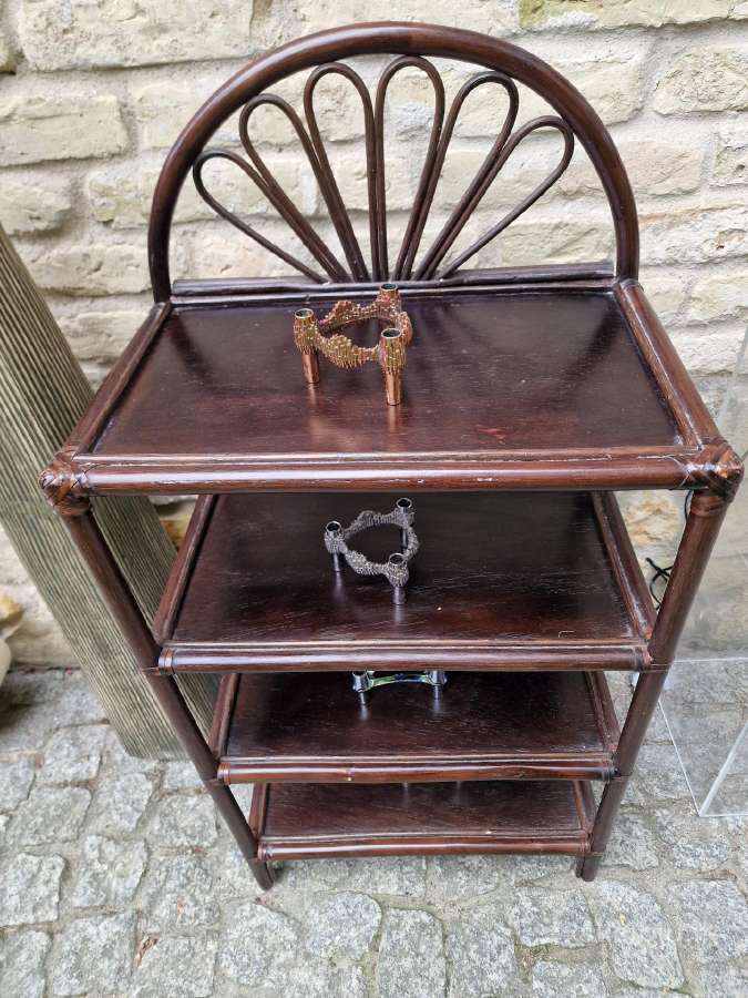 Vintažinė mid century ratango etažerė - nuotraukos Nr. 16