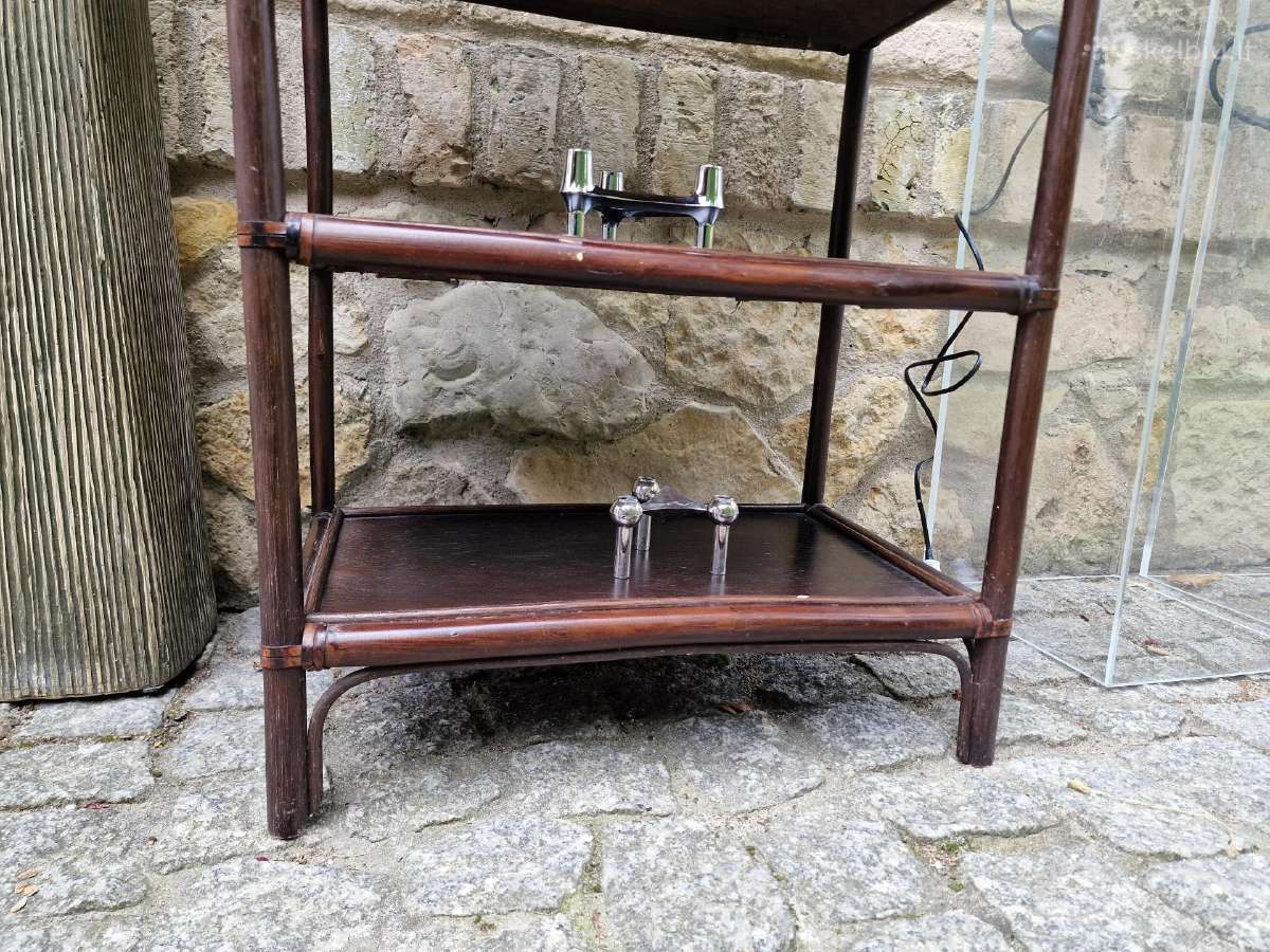 Vintažinė mid century ratango etažerė - nuotraukos Nr. 20