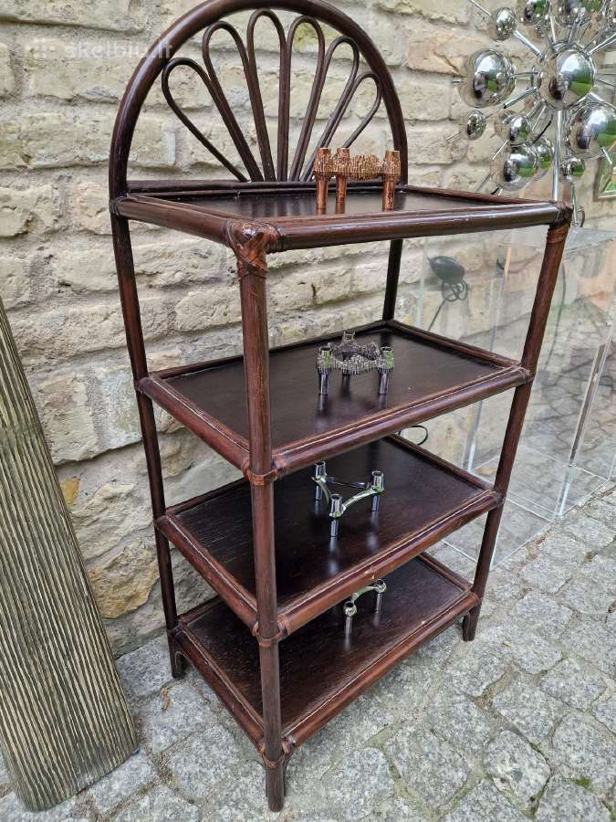Vintažinė mid century ratango etažerė - nuotraukos Nr. 22