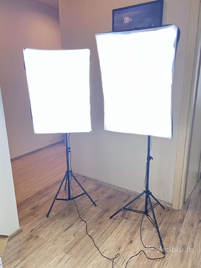 Apšvietimo rinkinys (softbox, stovai, lemputės) - nuotraukos Nr. 11